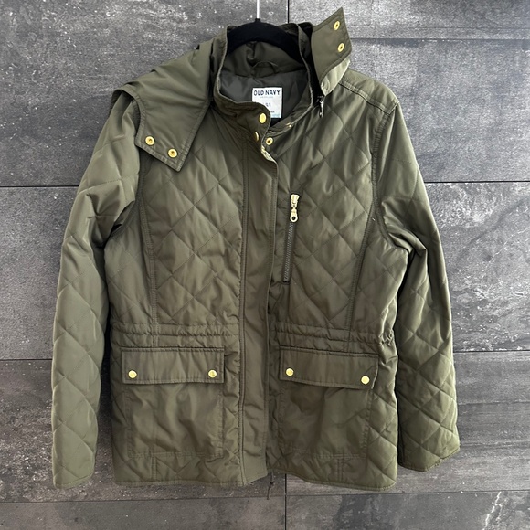 Old Navy Quilted Utility Jacket Size L - Picture 1 of 9